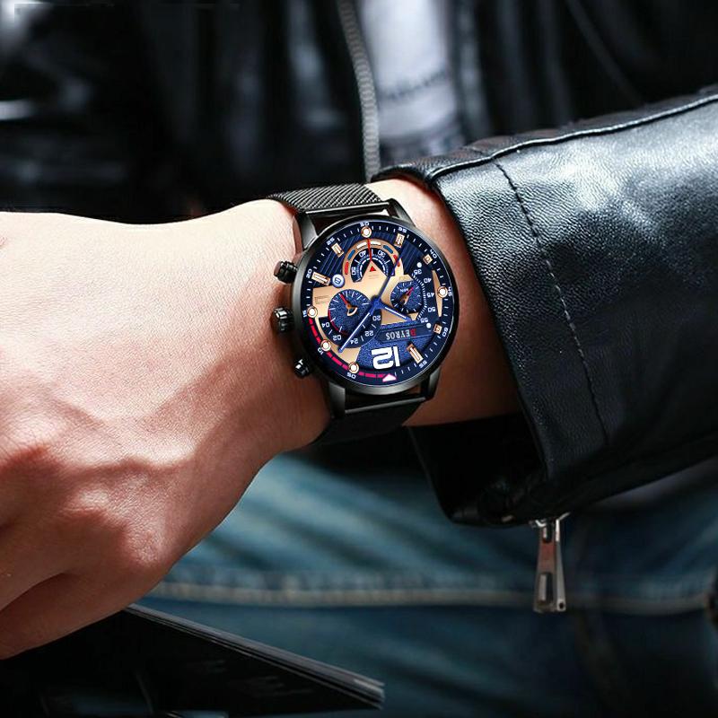 Moda In Acciaio Inossidabile Orologi da Uomo Calendario Al Quarzo Orologi  da polso Uomo di Lusso Orologio Casual Montre Homme acquista in modo  economico — spedizione gratuita, recensioni reali con foto — Joom