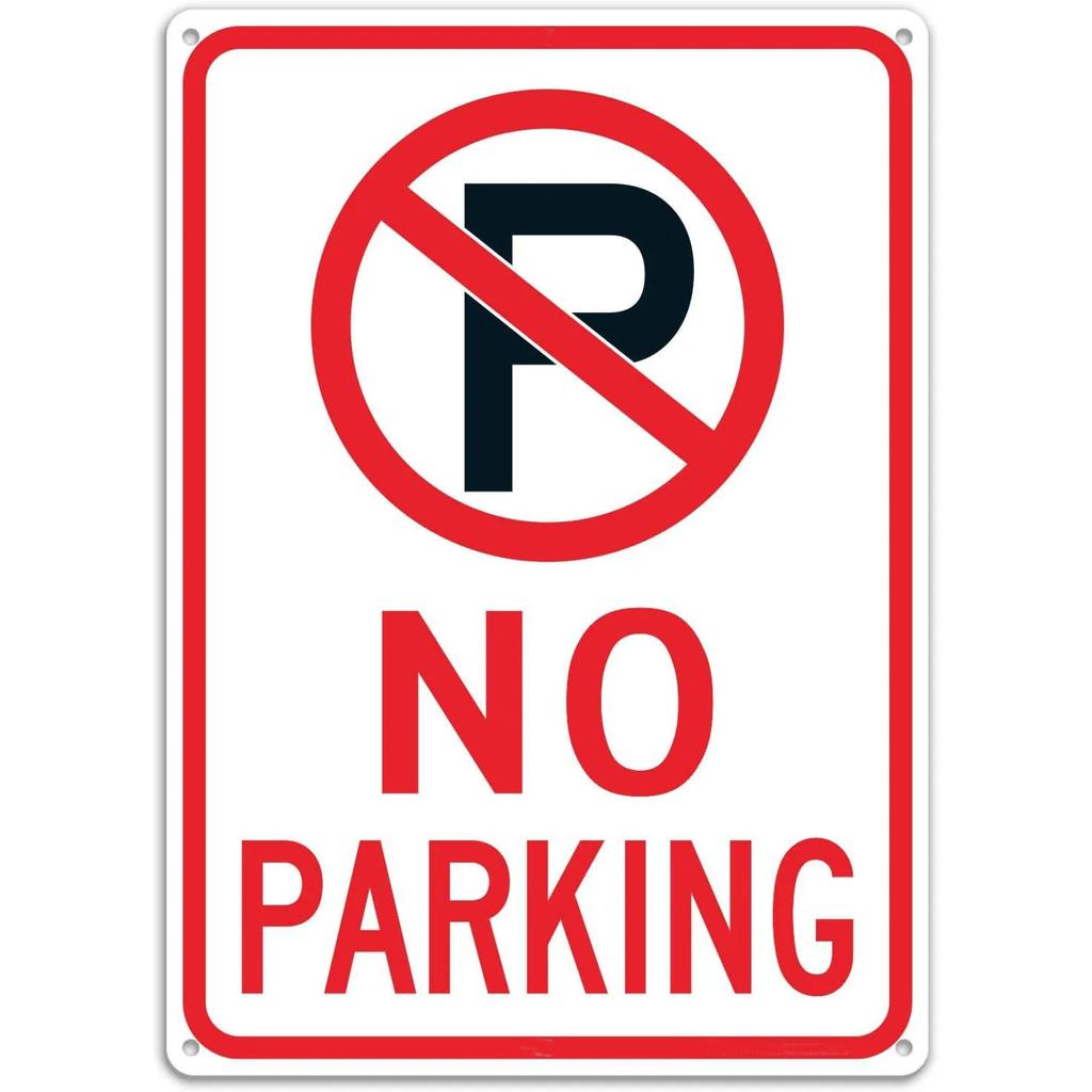 Vintage No Parking Anytime Metal Tin Signs Posters Plaque Iron Painting Decoration for Garage Outdoors Home Club Bar Wall Decor