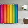 Colorful Stripe Bathing Curtain Bathroom Abstract Figure Shower Curtain Waterproof With 12 Hooks Home Deco Free Ship