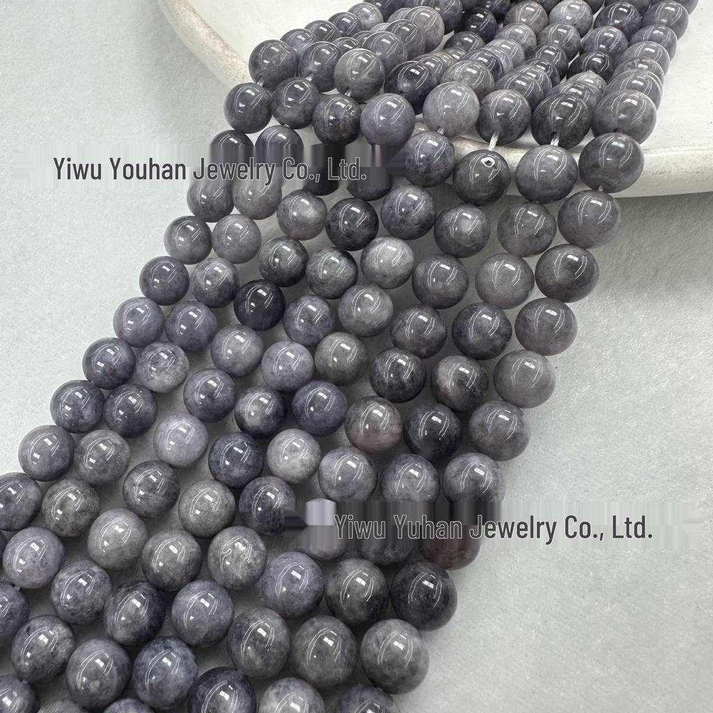 Natural White Stone Enhanced 6-10mm Round Beads String for Three-Color Alxa Bracelet Necklace Accessories