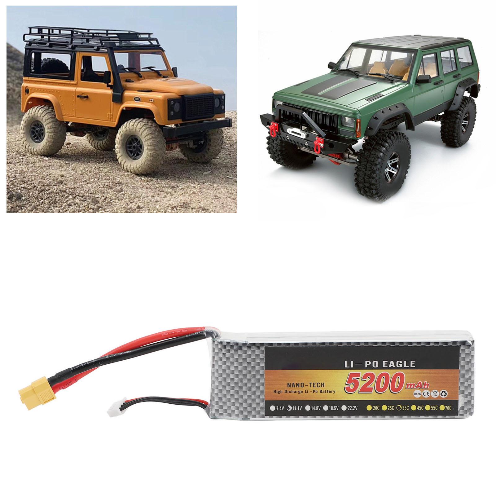 

5200mAh Lithium Battery 35C 11.1V XT60 Li Polymer RC Car Battery for Remote Control Car Truck Vehicle