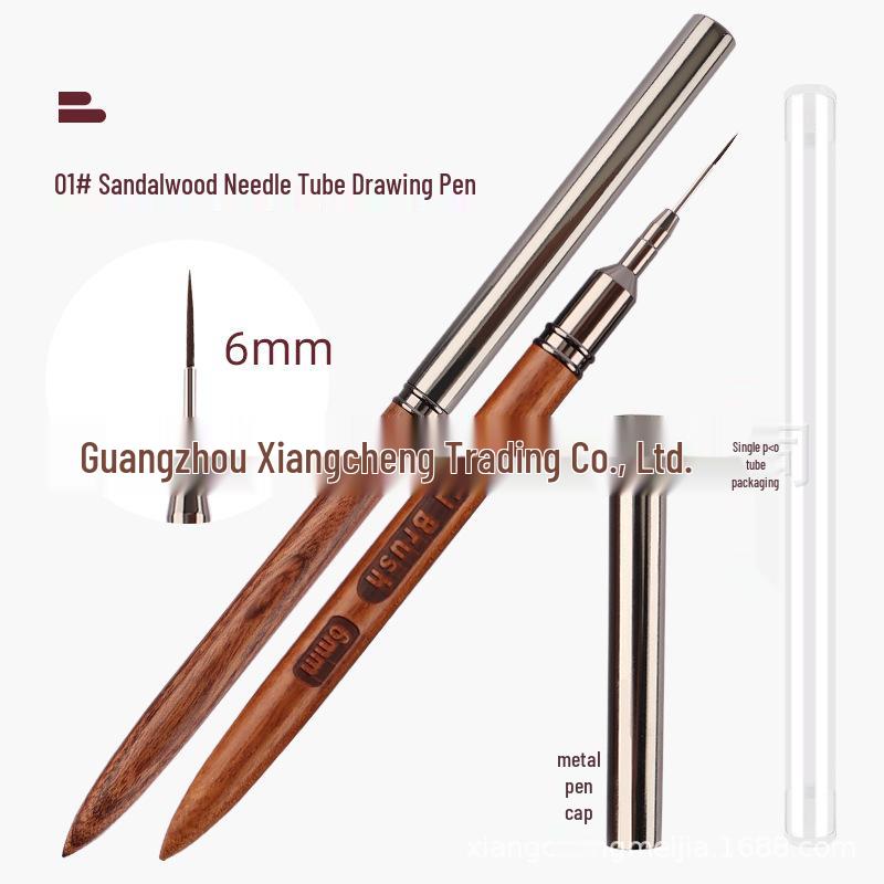 

Сандаловая игла Трубка Экстра тонкая Ручка-лайнер для нейл-арта со стразами