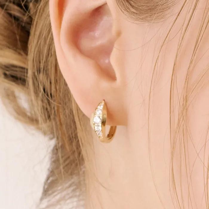 14k Flow Volume One-Touch Earrings