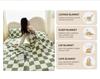 Panda Plaid Plush Flannel Blanket - Thick, Comfortable, and Cozy for Autumn and Winter