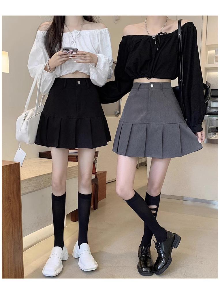 2024 Summer Women's High-Waisted Pleated Mini Skirt - Versatile, Fashionable, and Slimming Design