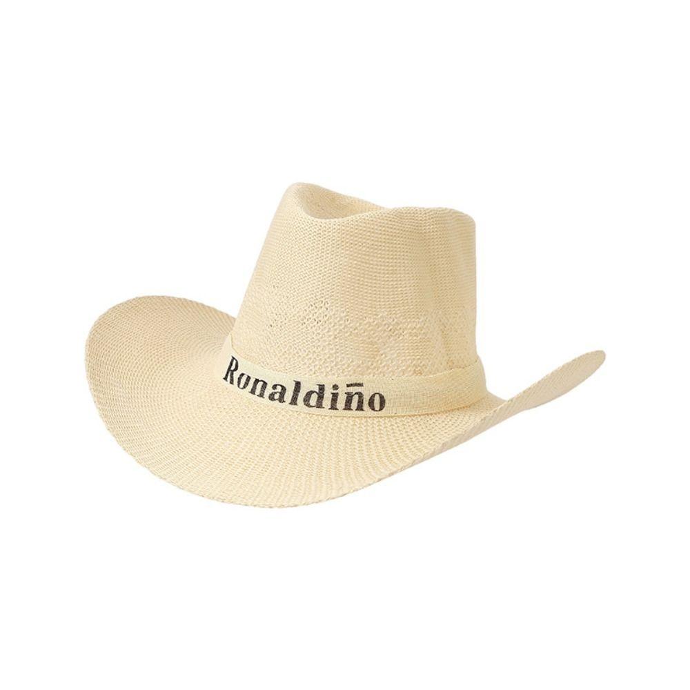 Breitkrempiger Sonnenhut Atmungsaktiver Western-Cowboyhut Sommer-Jazzhut Herren Damen