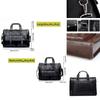 Elegant Men Business Laptop Bag With Large Capacity For Work And Travel In Leather