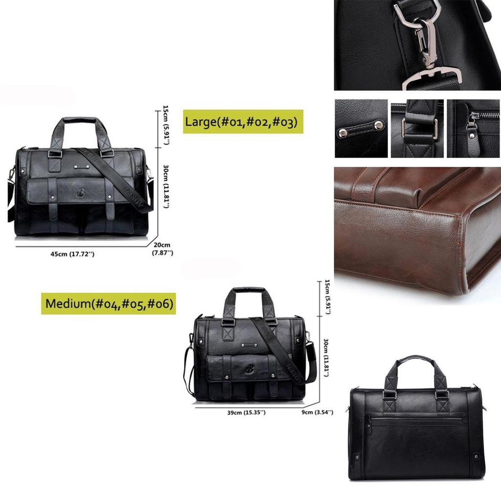 Elegant Men Business Laptop Bag With Large Capacity For Work And Travel In Leather