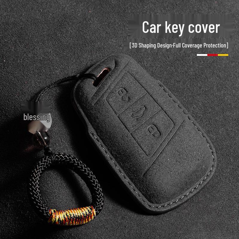 Volkswagen Wildleder Schlüsselhülle für Passat, Magotan, CC, Teramont X, Tiguan L, Tayron, Tayron X, Sagitar, Bora