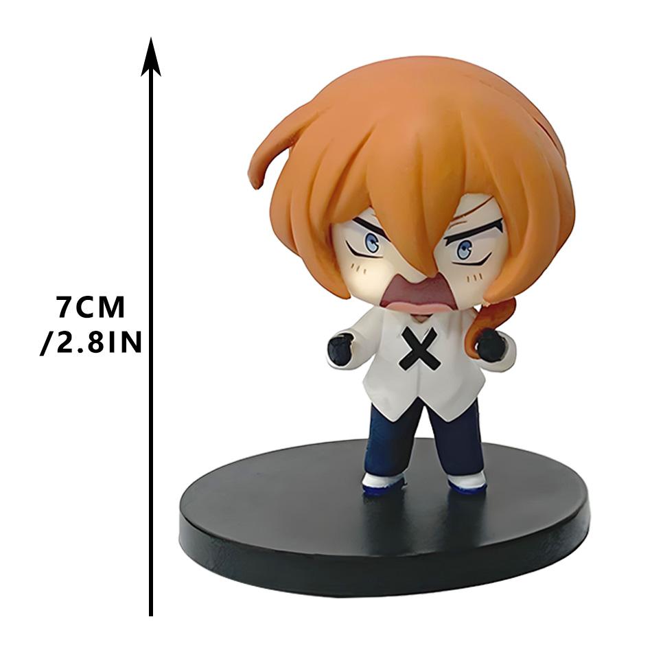 7.5cm New Bungo Stray Dogs Dazai Osamu Figure Japanese Cartoon Figurines Collection Cute Toys Entertaining Play Safe Fun Kid Friendly