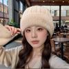 Korean Style Women's High Stretch Knit Wool Hat - 2026 Autumn/Winter Fashion Warm Head Cover for Cold Weather