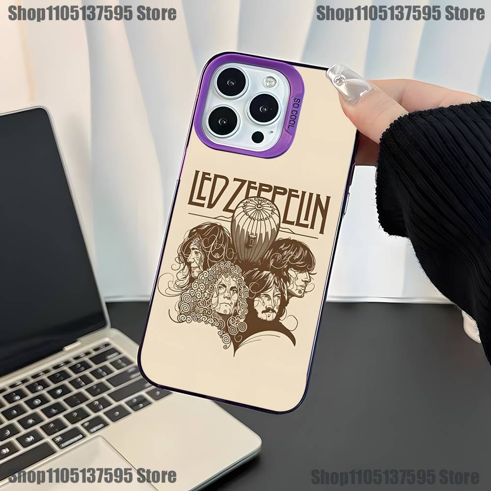 Hot L-Led Z-Zeppelins Band Phone Case For iPhone 17,16,15,14,13,12,11,Mini,Pro,E,SE4,XS,MAX Purple Candy Matte Cover