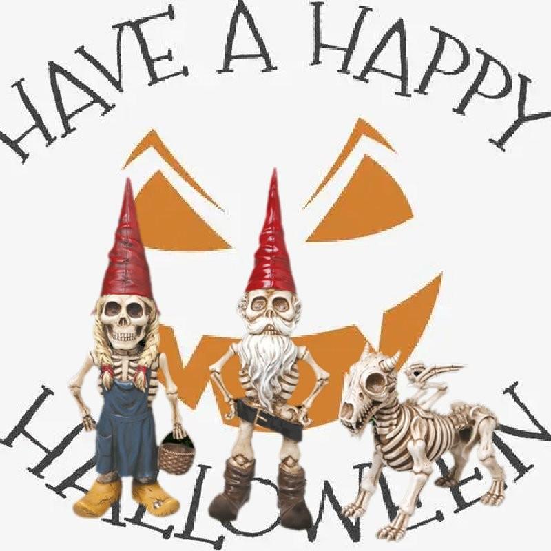 Exquisite European Style Resin Skeleton Figurines For Garden Halloween Decoration