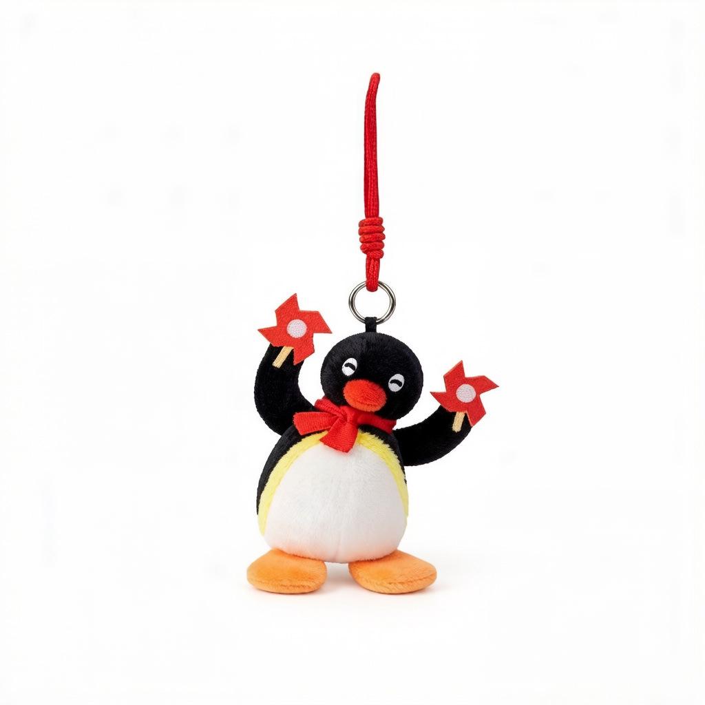 Portachiavi Peluche Pinguino Originale Bambola Ornamento per Zaini