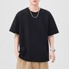 New Summer Short-sleeved T-shirt for Men's Pleated Round Neck Loose Five-point Sleeve T-shirt Japanese Retro