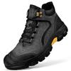 Popular outdoor men's shoes fashion autumn and winter velvet Martin boots men's snow boots non-slip hiking shoes short boots