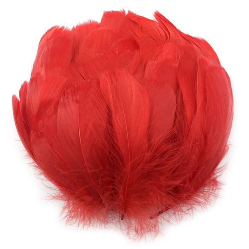 Colorful Party Feathers Craft Natural Goose Feather For Diy Home Decor White Wedding Feathers 100Pcs/Pack Garment Accessories