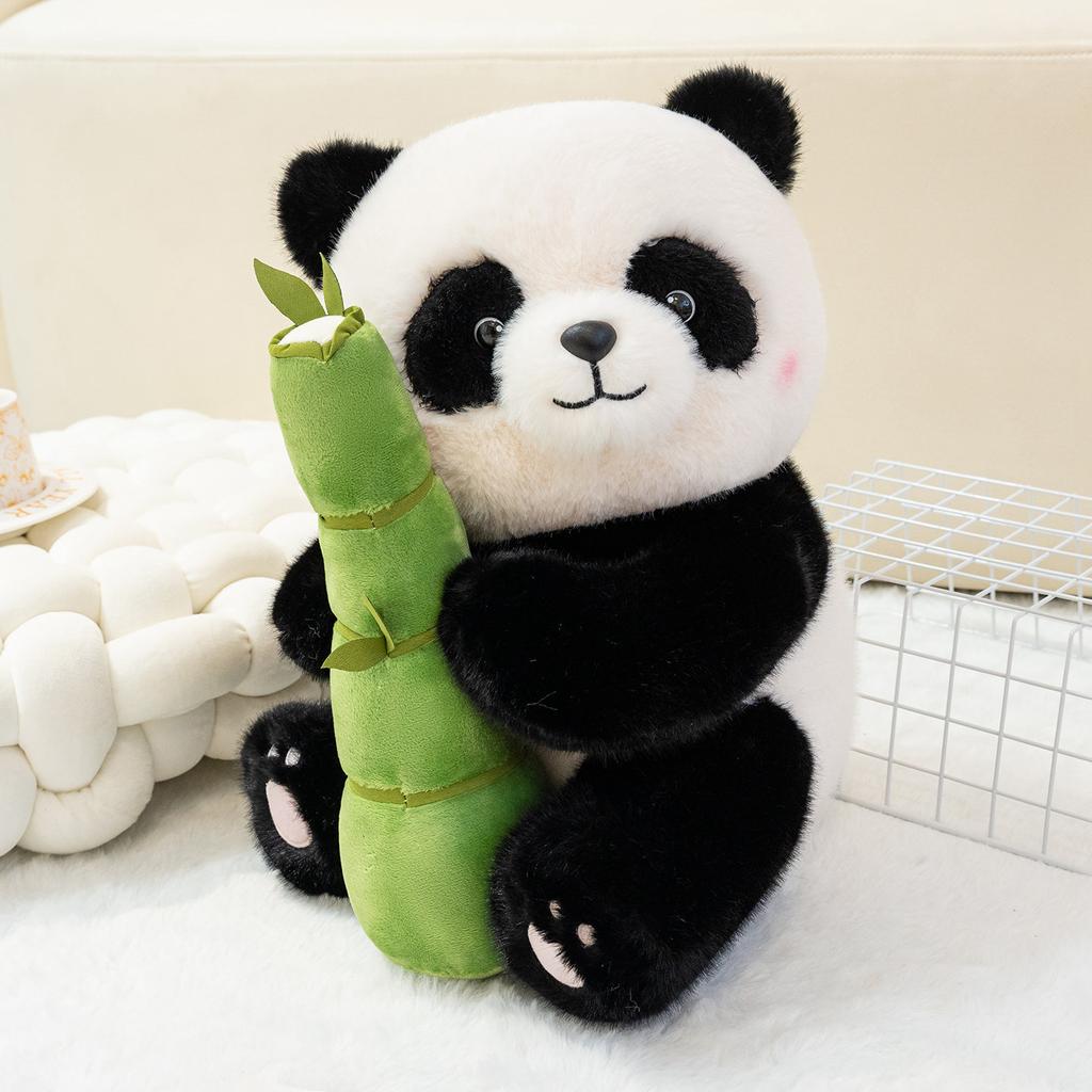 New Cute Bamboo Panda Plush Toy National Treasure Little Panda Dolls for Children, Boys and Girls Birthday Gifts