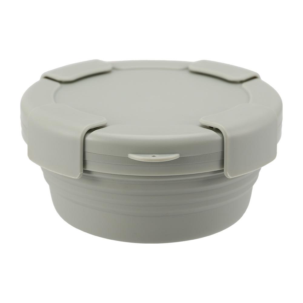 Creative portable silicone folding lunch box for office workers, microwaveable food storage container, storage box, cafeteria lunch box