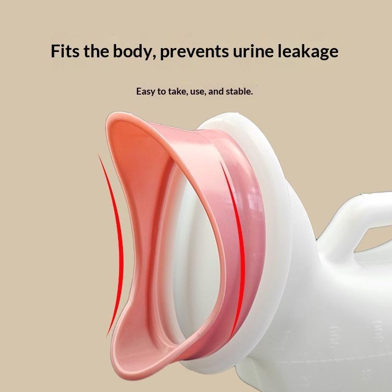 Leakproof Women Urinal Thickened Soft Spout Clear Scale Large Capacity Chamber Pot for Travel Car Use