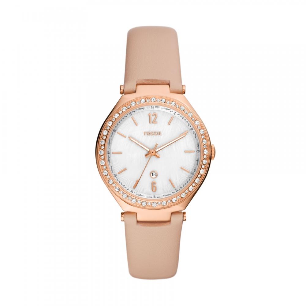 

Fossil Women s Ashtyn Three-Hand Date, Rose Gold-Tone Stainless Steel Watch