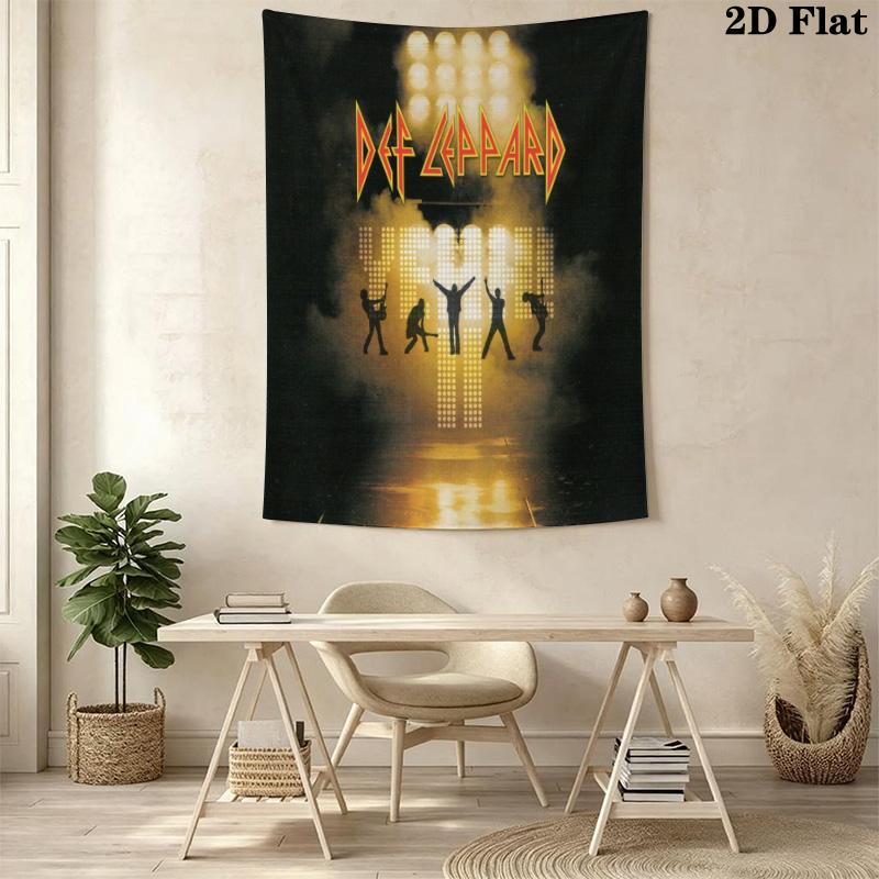 Def Leppard Night Rock Anthems Tapestry Background Cloth Fashion Print Christmas Gift Home Decor Background Cloth