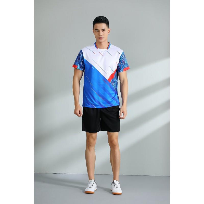 Men Women Badminton Shirts Short Sleeve Breathable Team Training Competition Tops