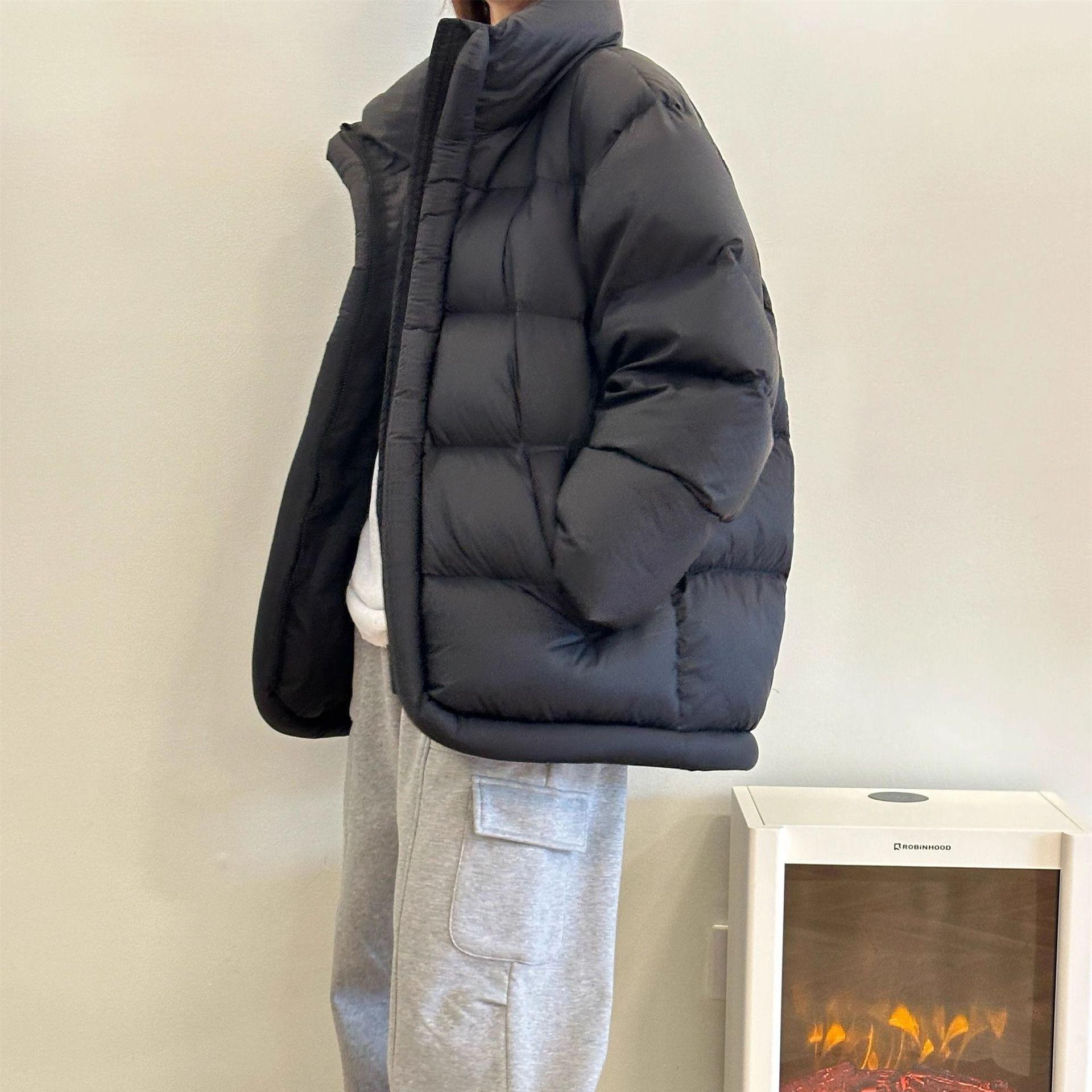 

Winter Fashion Versatile Ultra-light Warm Stand-up Collar Bread Clothes Thickened Jacket XL