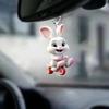 Acrylic Rabbit Charming Car Hanger Unique Cartoon Vehicle Decoration For Personal Flair