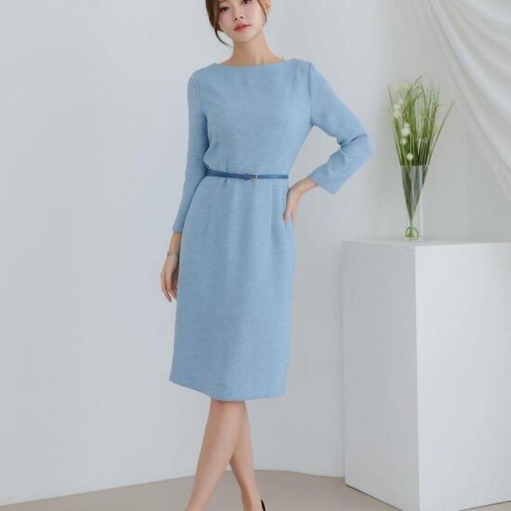 New Arrivals Open Run Slim Fit Sky Blue Formal Dress 9 Sleeve