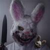 Evil Blood Bunny Plush Mask Halloween Scary Bear Bunny Mask Mardi Gras Halloween Party Role Play Dance Masquerade Mask