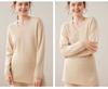 Women's Cashmere V-Neck Mid-Length Slit Sweater, Solid Color, Autumn/Winter Loose Fit