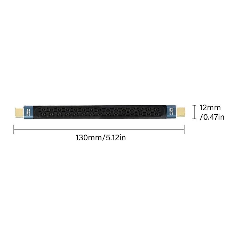 Usb-4 Cable 240W Fast Charging 40Gbps Data Transfer 8K Display Supports Keychain Design for Laptop Phone Tablet