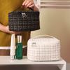 Korean-style Plaid Tote Mini Makeup Bag Large-capacity Portable Toiletry Organizer Case Travel Wholesale