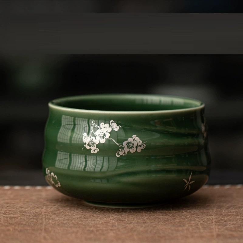 Azure stone Matcha Handmade Home Easy Clean Tea Set Tool Stand Kit Bowl Whisk Scoop Gift Ceremony Traditional Chinese Accessorie