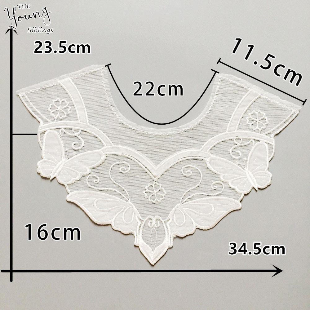 Black And White Organza Embroidery Collar Lace Mesh Lace Diy Sewing Decoration With Clothing Accessories