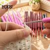 Knitting Tools Case 1 Set Crochet Hook Kit, 8 Sizes 2.5mm-6mm Yarn Portable Supplies with Storage , Soft TPR Handle Needle & Scissors