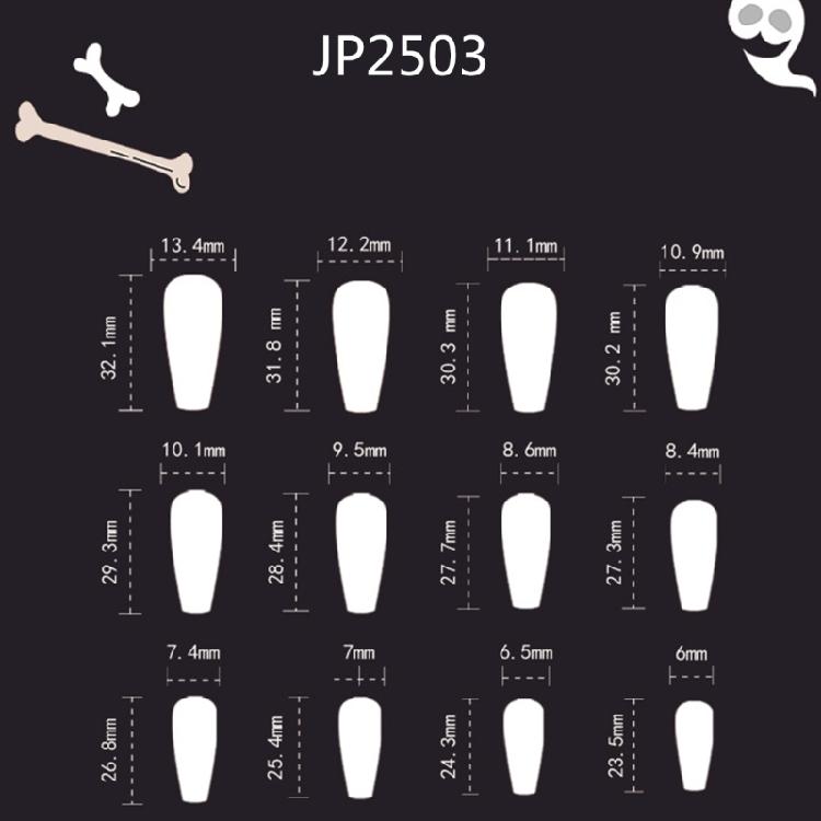 Halloween Press on Nails Coffin Fake Nails Press on Nails with Jelly Glues