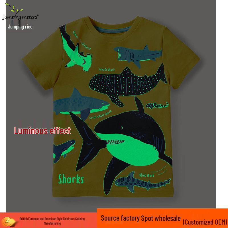 Luminous Children s Summer Short Sleeve T-shirt - Jump Jump Mi 7T