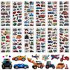 6pcs Vehicle Stickers Cars Fire Trucks Traffic Construction Buses Airplane Rocket and More 3D Puffy Stickers for Laptop JXB