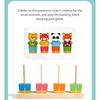 Wooden Children's Animal Changing Clothes Column Pattern Matching Color Recognition Fine Motor Training Game Educational Toys