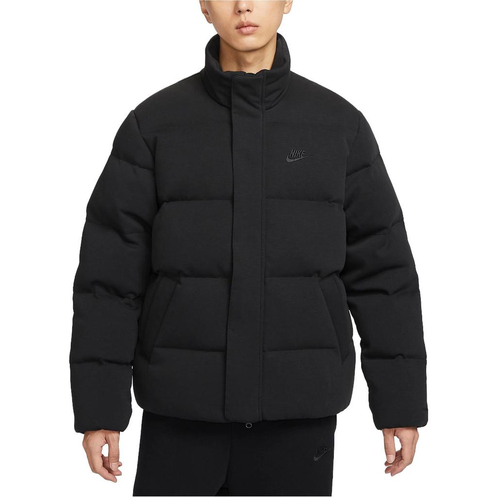 Nike Down Jackets Men's Black Stand Collar Moderate FB7855-010