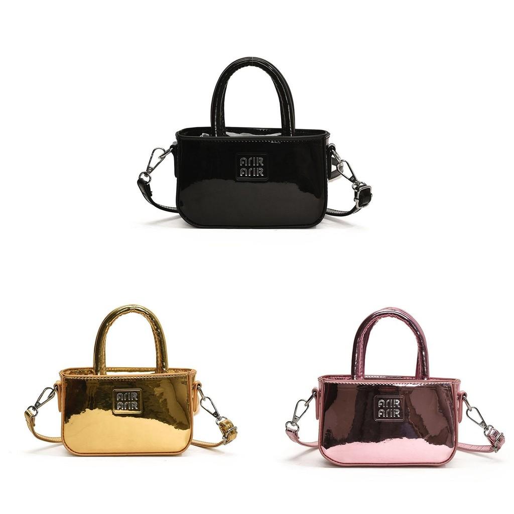Stylish Minimalist Mini Handbag Kids Teens Laser Shiny Finish Patterns Unique