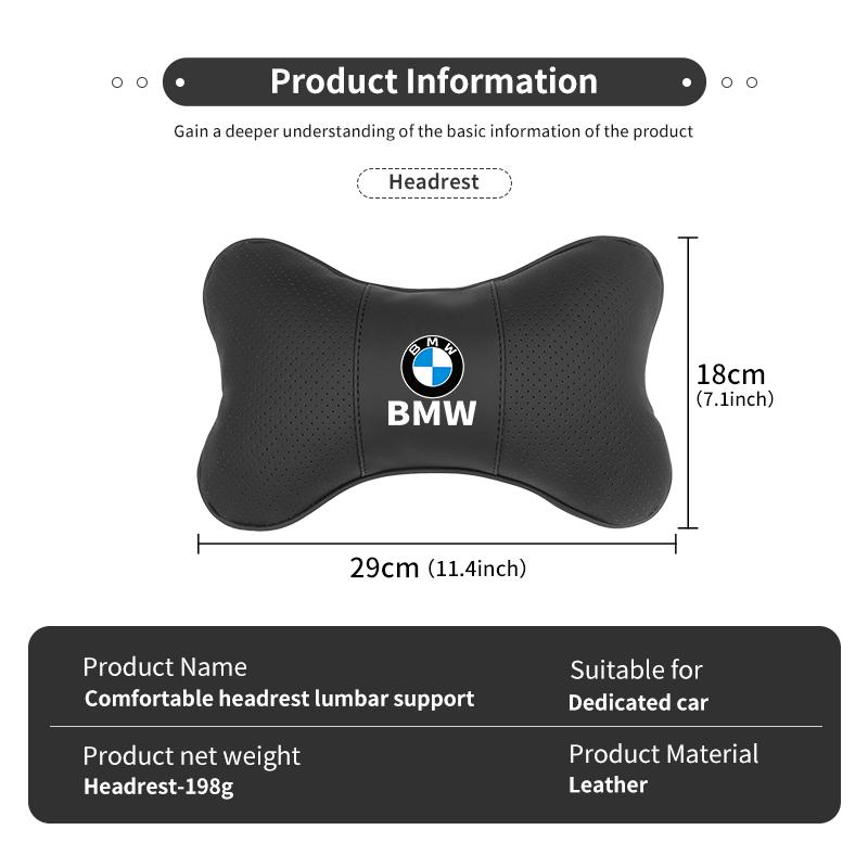 YBSP8 Car Neck Rest Headrest Cushion Pillow Interior Accessories For BMW E46 E90 E60 F10 E39 F30 E36 E87 E90 E30 E53 F31 E92