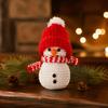 Finished Knitted Hand-Crocheted Snowman Soft Knitting Yarn Crochet Ornament  Family Friends Gift