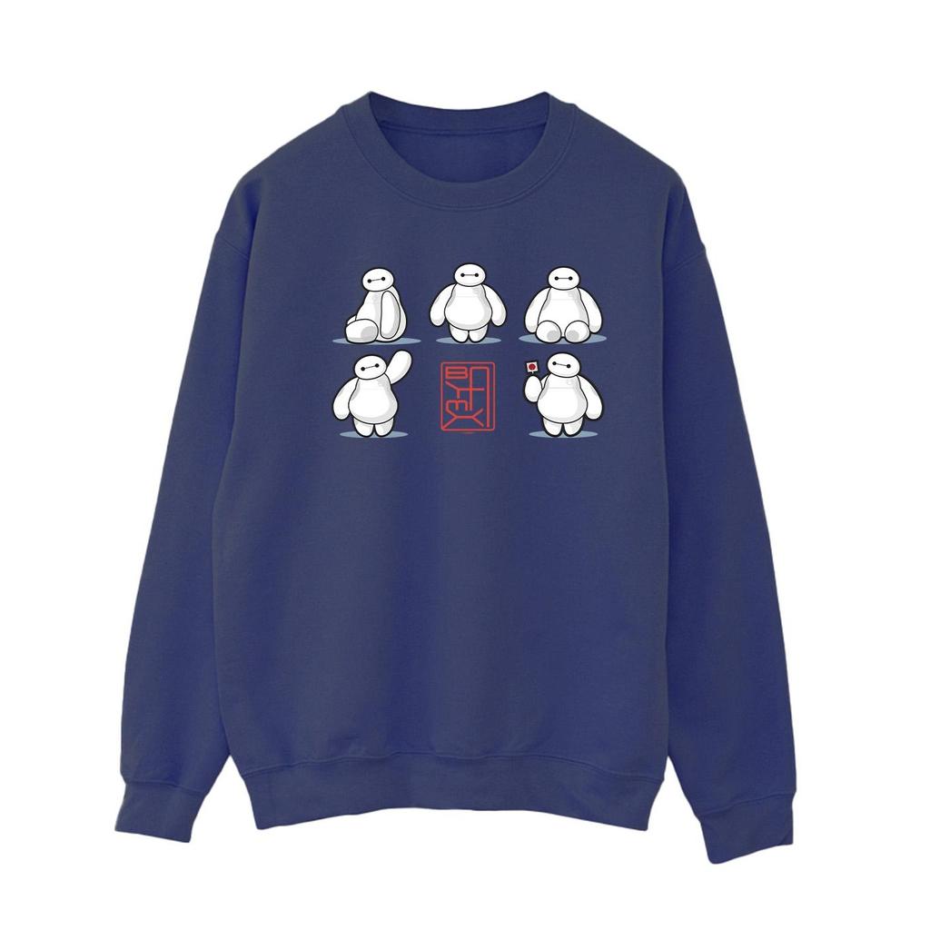 Disney Womens/Ladies Big Hero 6 Baymax Many Poses Sweatshirt