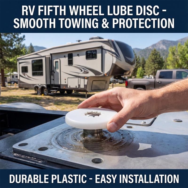 10in/12in 5th Wheel Lube Plate Disk Towpower Fifth Wheel Lube Plate Campers Accessory for Trailer Truck Easy Installation