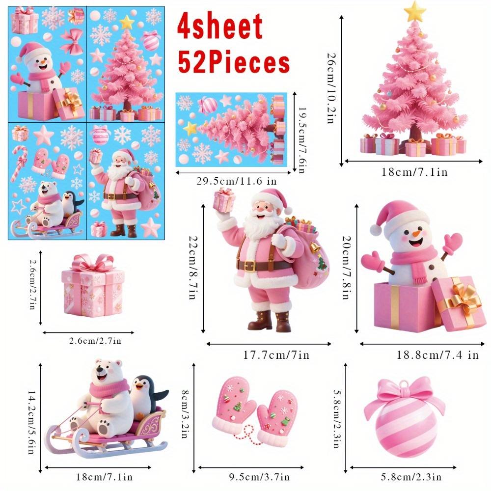 Christmas Window Door Stickers Decorations Santa Claus Snowman Reindeer Snowflake Christmas Tree Stickers Home Window Decoration