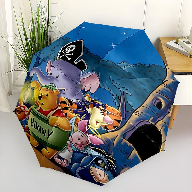 

Winnie the Pooh, Tigger Automatic Opening and Closing Umbrella, Compact Travel Umbrella, Lightweight and Portable, Suitable for Beach Commut