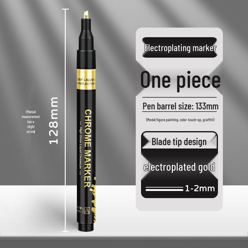 Waterproof Chrome Mirror Electroplating Touch-up Pen for Metal and Model